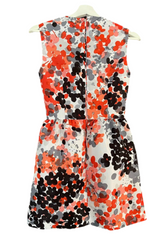 Red Valentino red floral print polyester mini dress